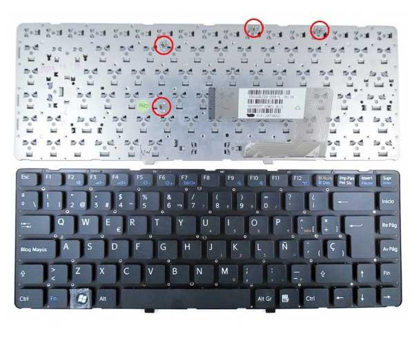 Teclado compatible para portátil SONY vgn-nw series negro