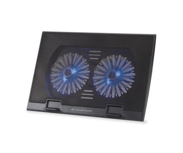 Base de refrigeracion para portatiles conceptronic 2 ventiladores 125mm hasta 17"