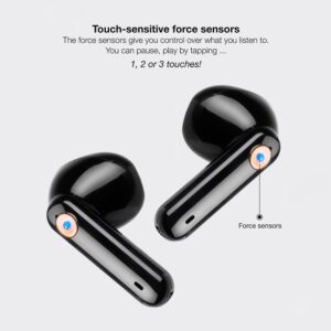 Auriculares Tooq Snail Bluetooth 5.3 Negro / Type-C / Control tactil / Base de carga / TQBWH-0060G